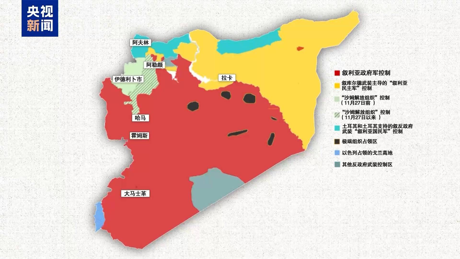 叙利亚势力分布图2020图片