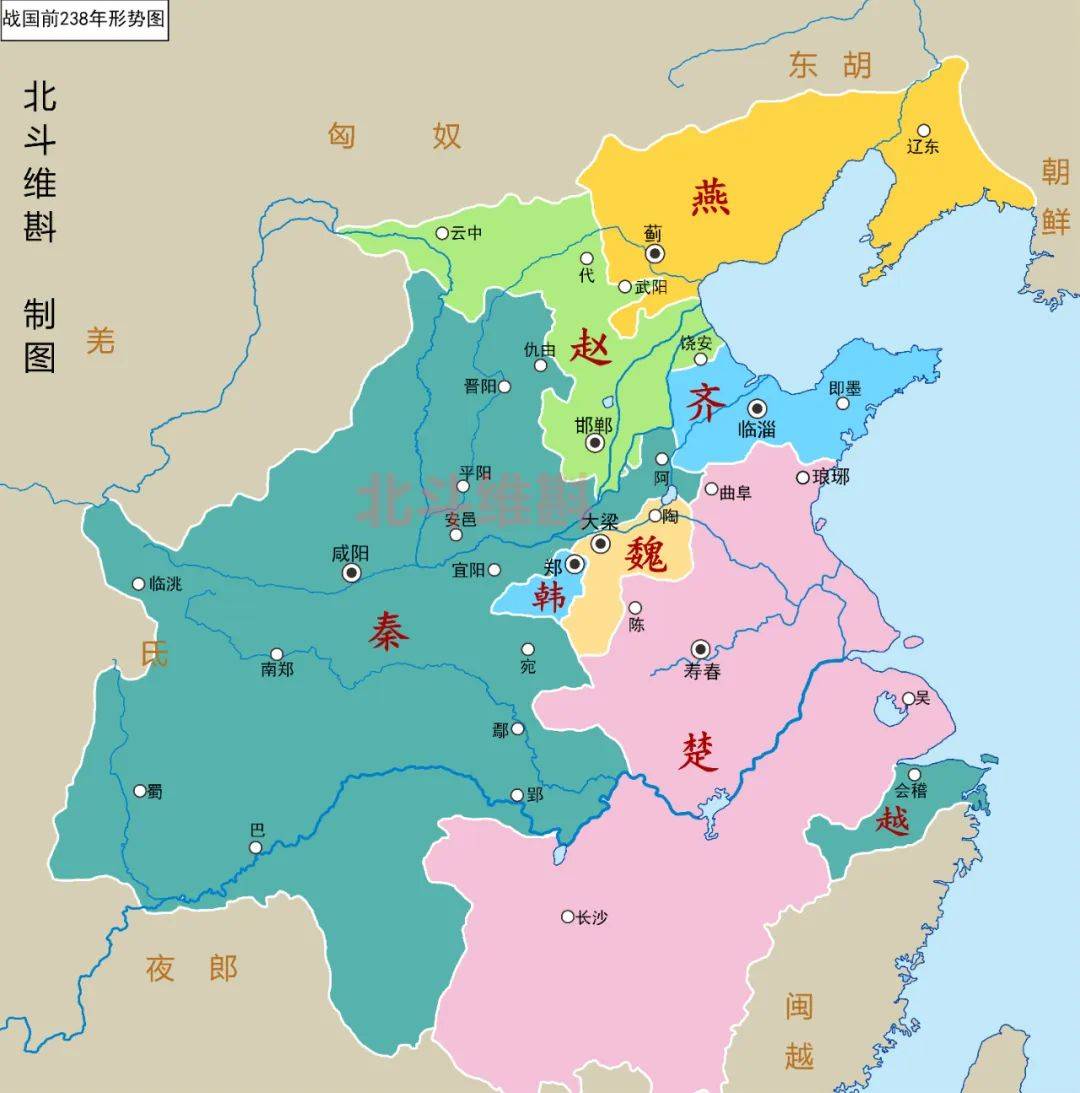 通过地图了解秦灭六国的战争:结束550年的乱世,秦朝足够伟大