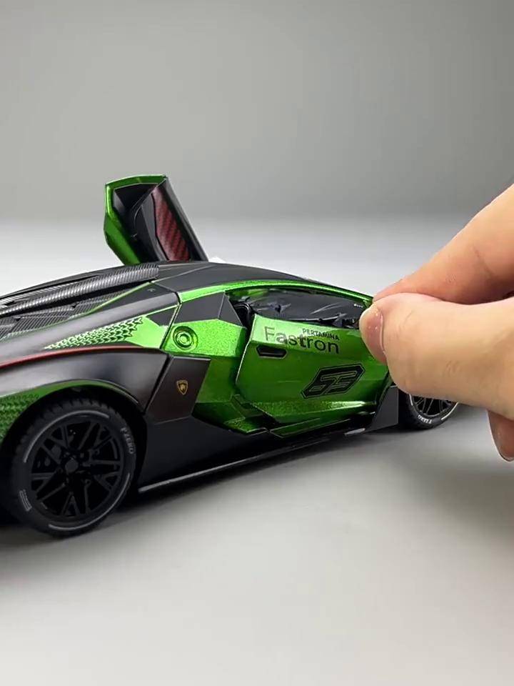 兰博基尼scv12限量版汽车模型小比例车模男孩玩具兰博基尼合金车模