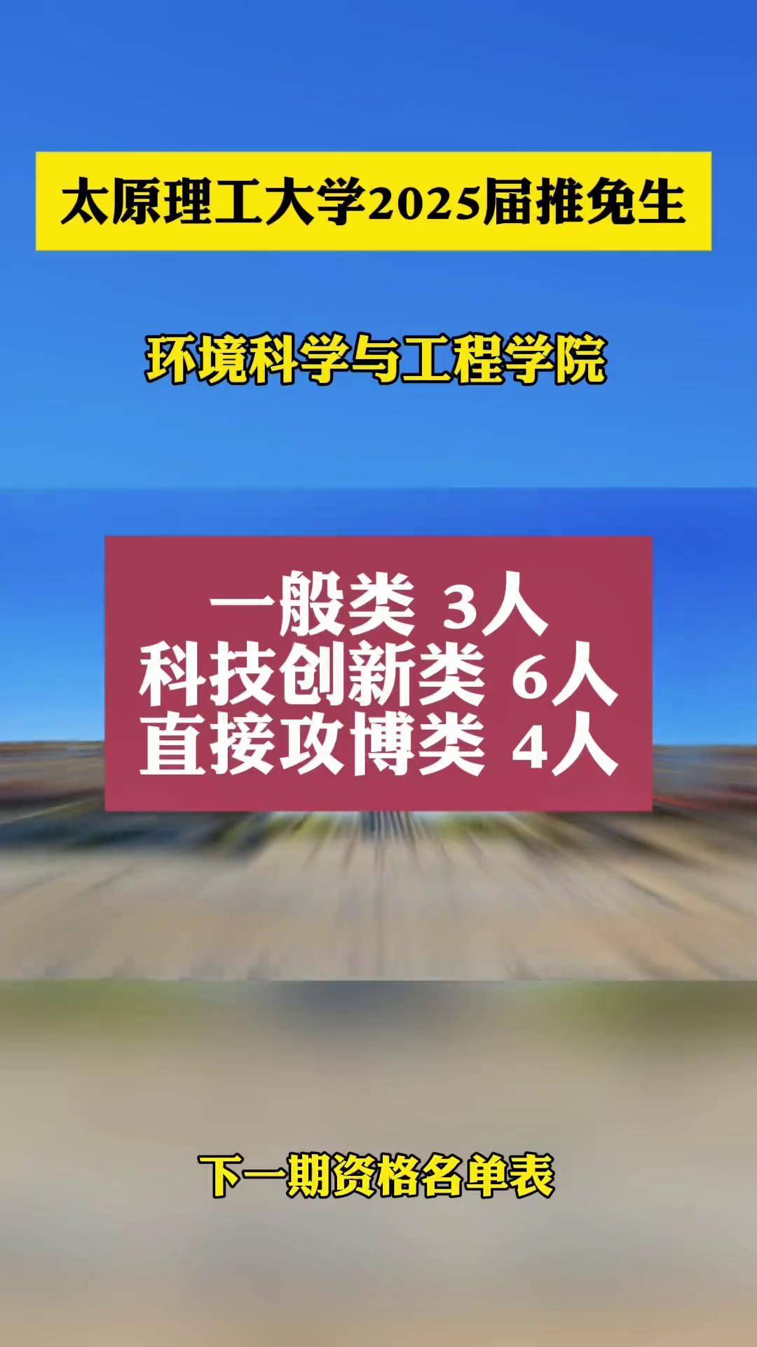 2025届太原理工大学 环境科学与工程学院总13人!