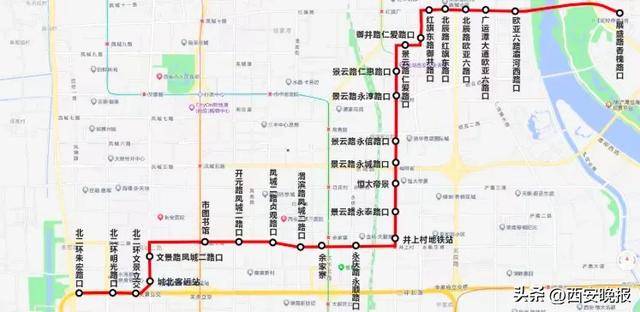 西安108路公交车线路图图片