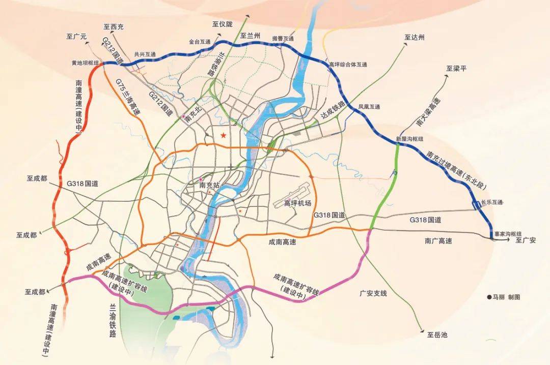 南充市高速公路规划图图片