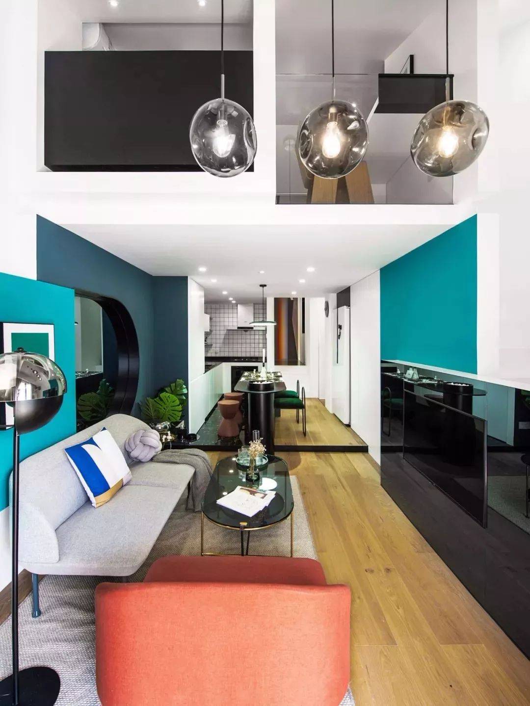 34平loft单身公寓,简约轻奢时尚,颜色搭配太美了!