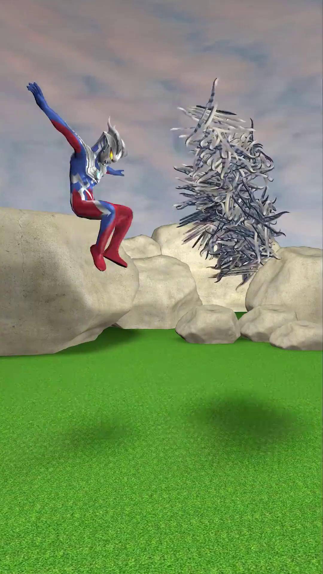 赛罗奥特曼带着头镖玩水果碰碰特效制作请勿当真