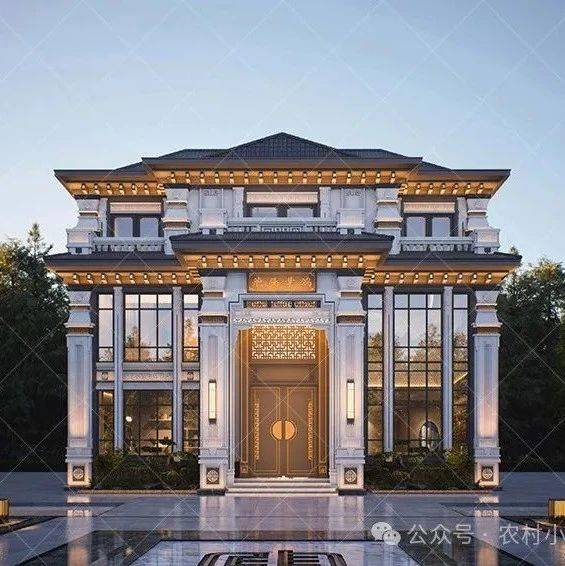388套三层新中式农村自建房别墅，2025最新爆款复古新中式别墅设计图_调整_信号_图纸