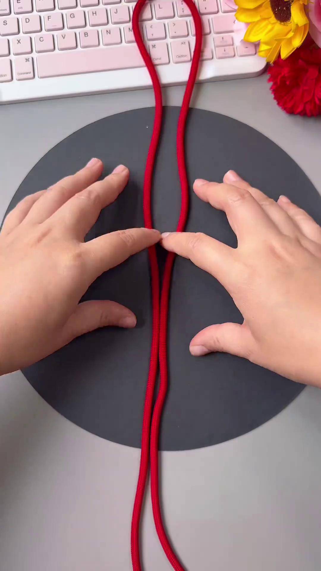 用一根绳子来编好看的中国结,手工diy 编绳教程 绳结