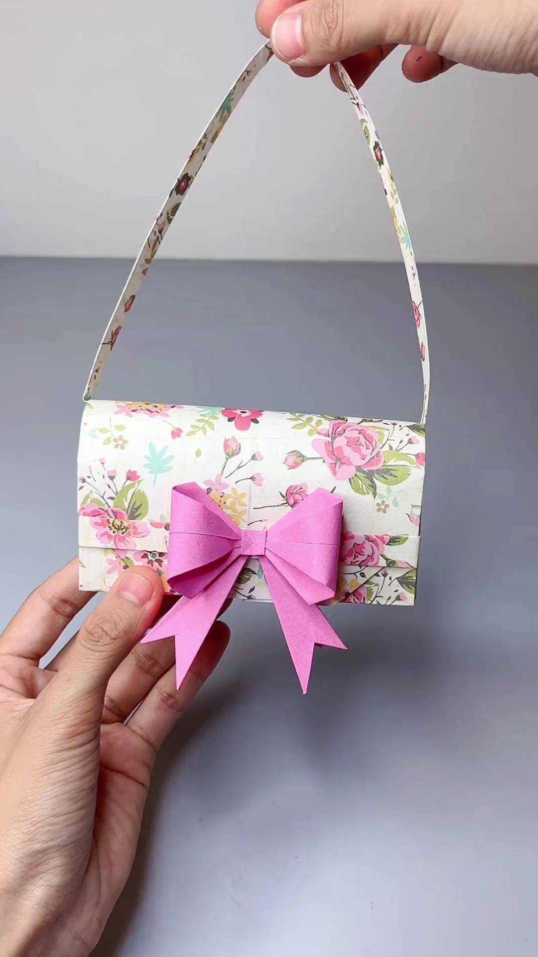 女孩子超喜欢,里面可以装好多小东西手工diy 亲子手工 折纸 手工折纸