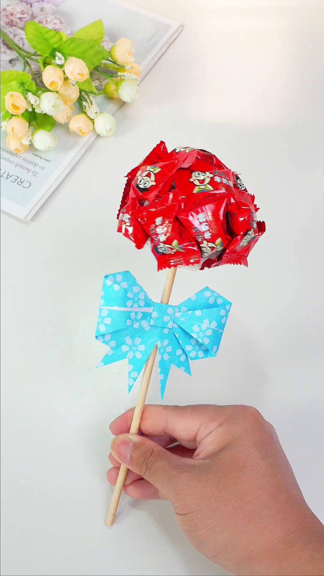 做一颗巨大的糖果棒棒糖～六一儿童节手工小礼物 手工diy 糖果 六一