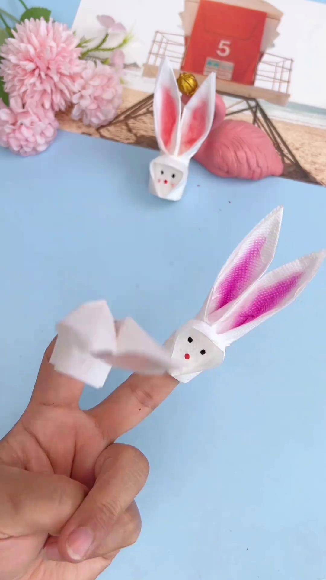 亲子时光 手工diy 手工小白兔 爱手工爱生活 折纸