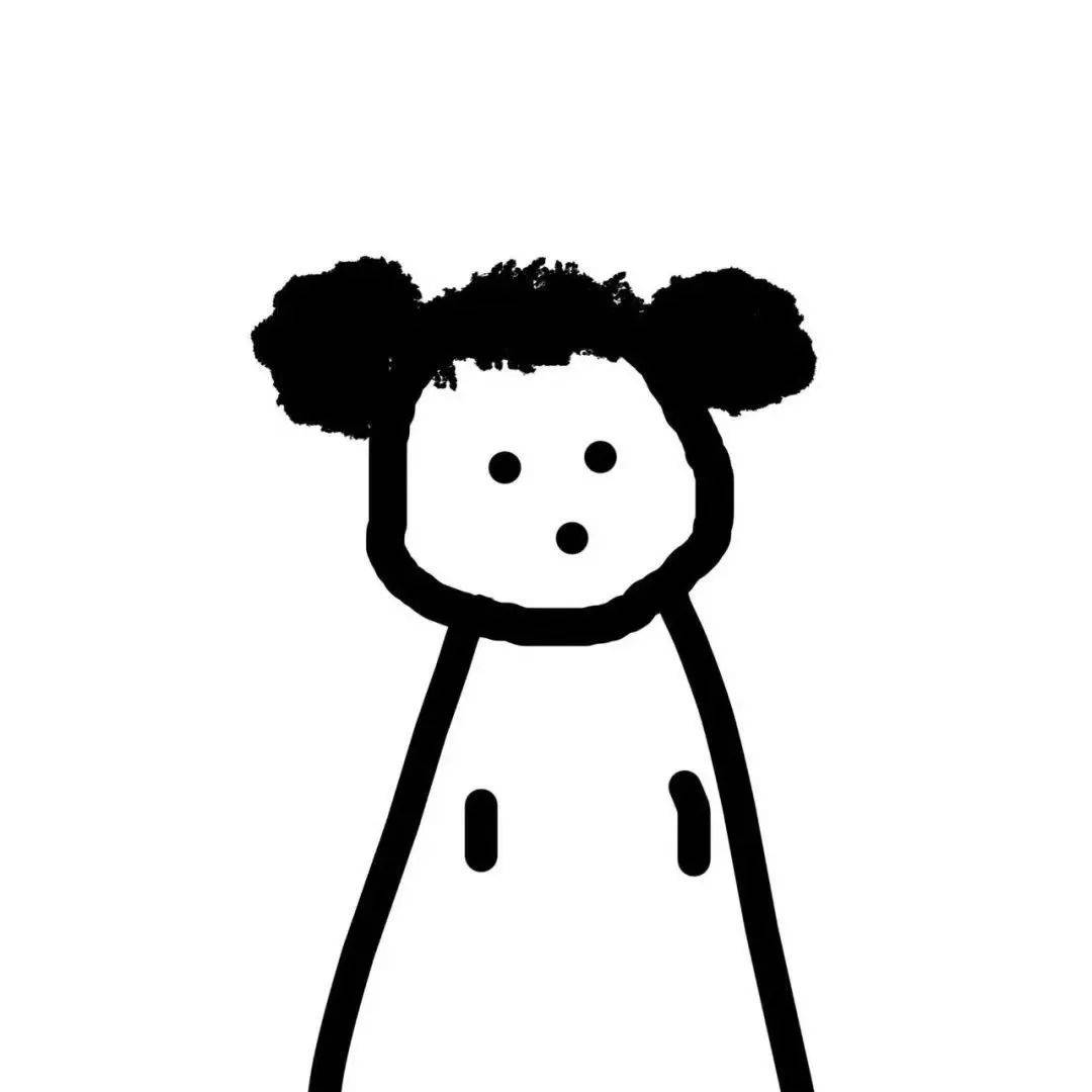 黑白线条头像,白底头像​