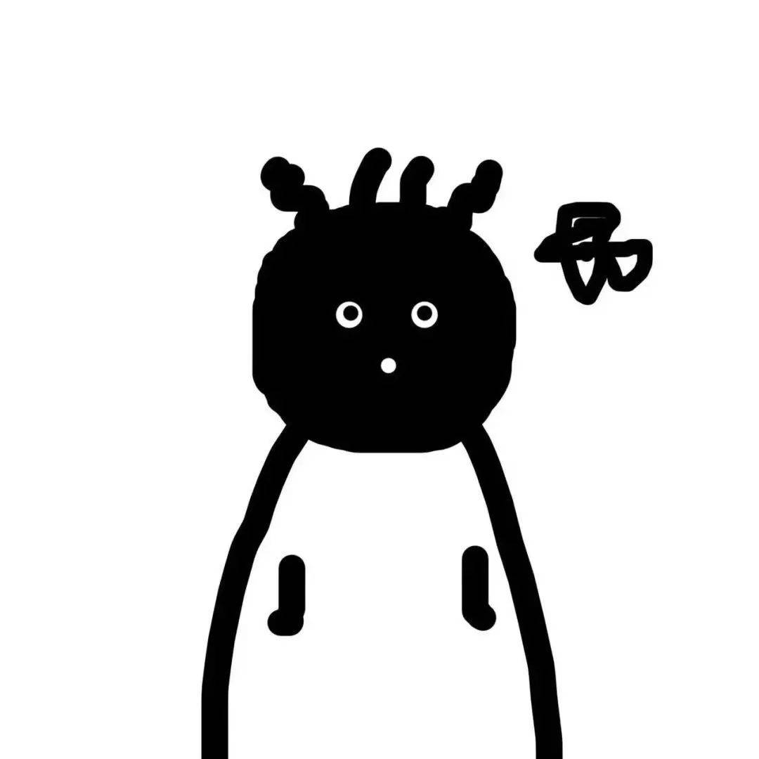黑白线条头像,白底头像​