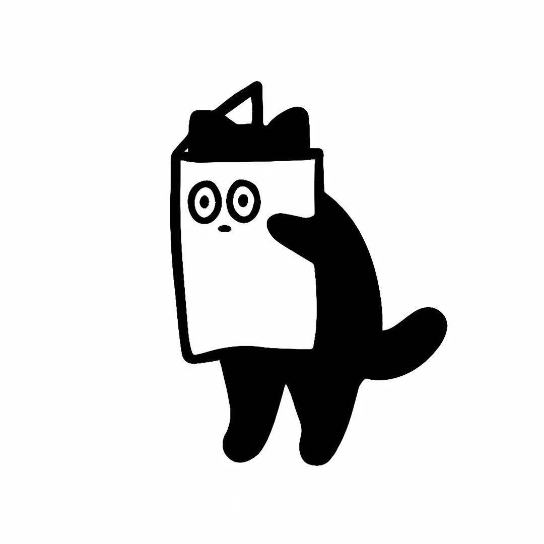 黑白线条简约头像
