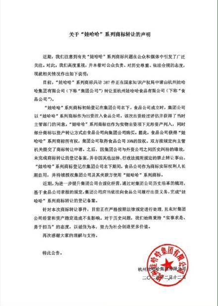 娃哈哈商标转让：对经营无不良影响，宗馥莉掌舵下的新变革，娃哈哈商标转让背后的真相与宗馥莉执掌下的变革