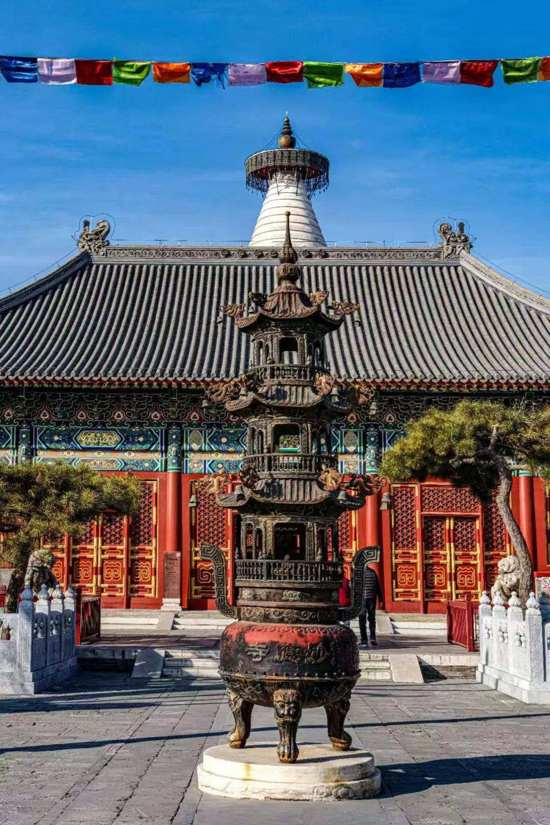 白塔寺夜景摄影