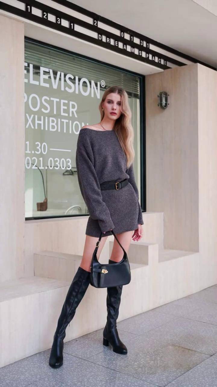 女王过膝靴登场 长靴不掉筒 穿出大长腿 显高显瘦显腿长