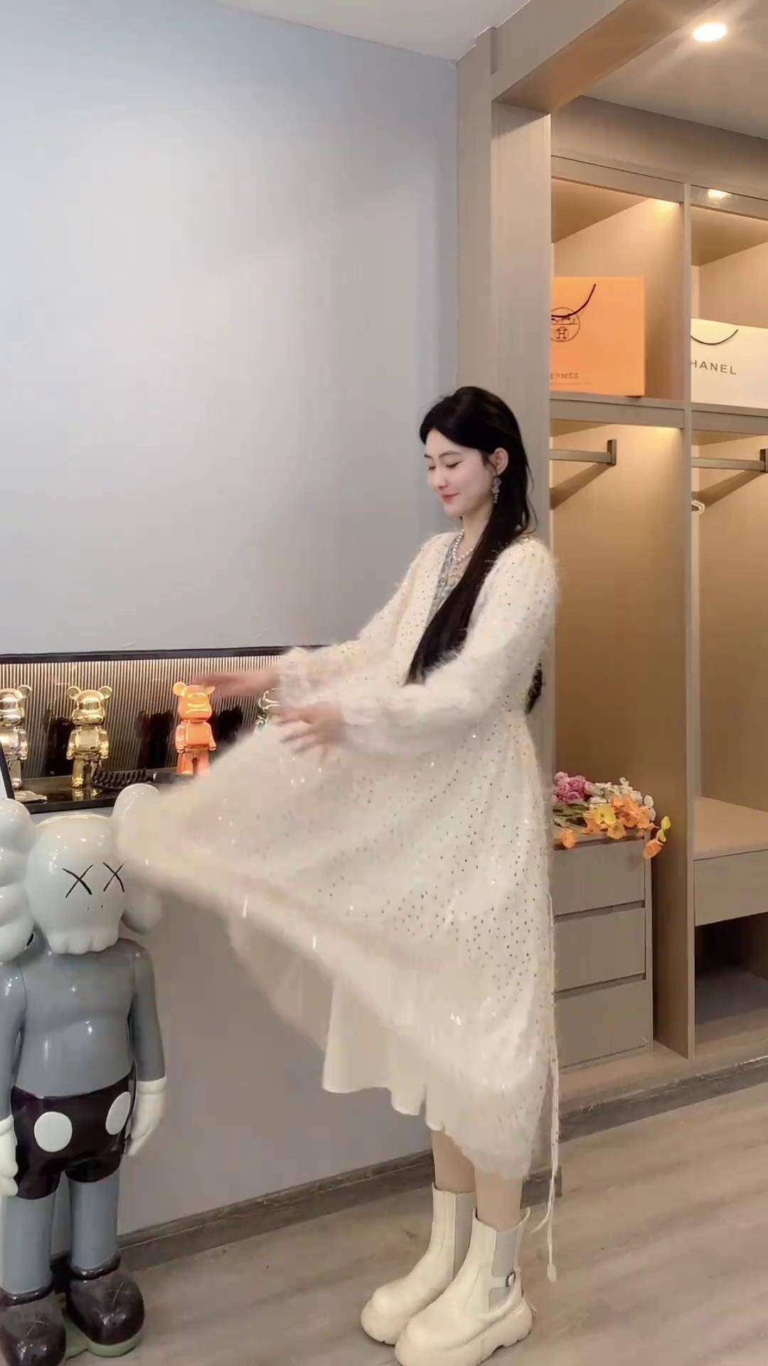 孕7个月的大肚子,今天公司年会穿这条裙子,我要惊艳全场孕期穿搭 孕妇