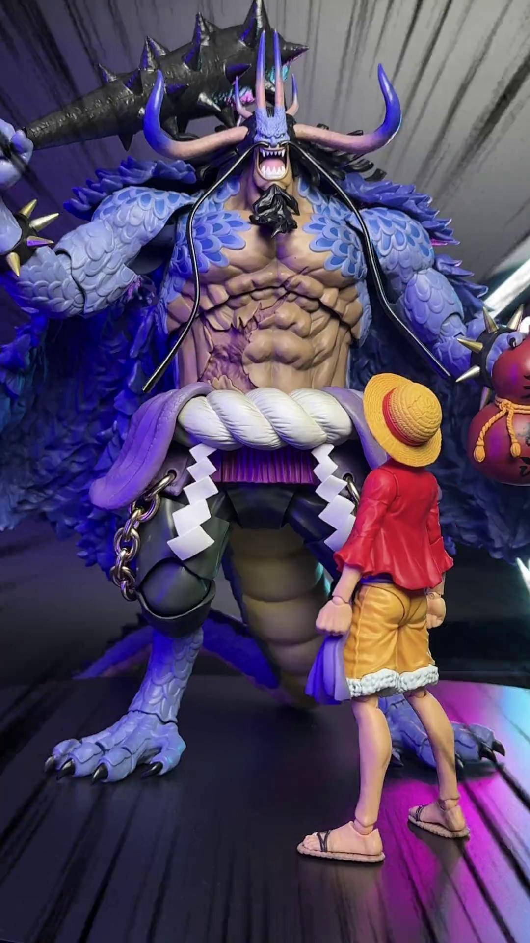 万代shf海贼王百兽凯多玩具分享海贼王 万代 凯多 手办