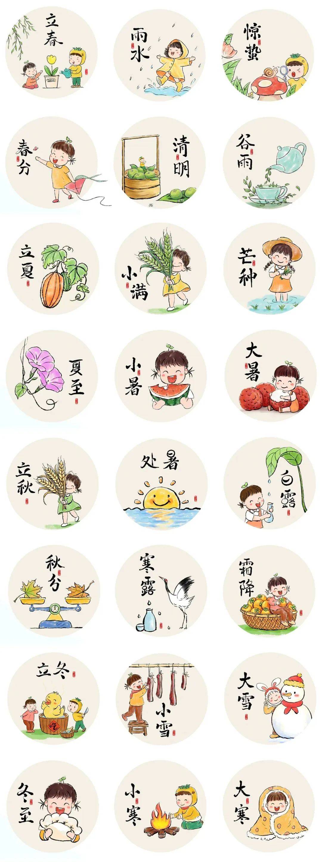 必用幼儿园24节气环创可打印素材分享免费领取