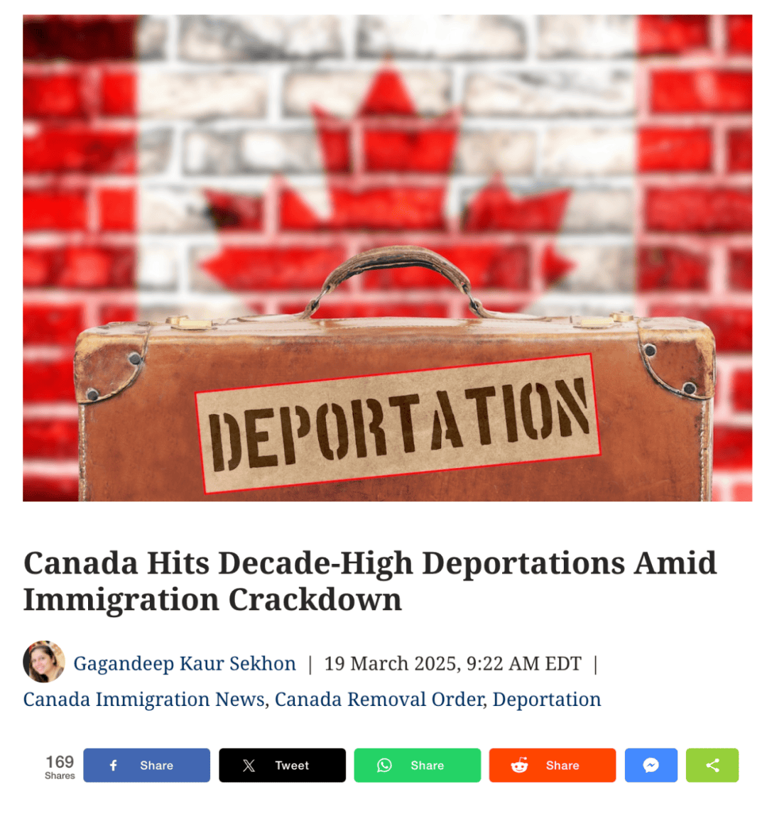 50万人面临遣返！加拿大驱逐出境人数创10年新高！移民政策迎来重大调整_搜狐网