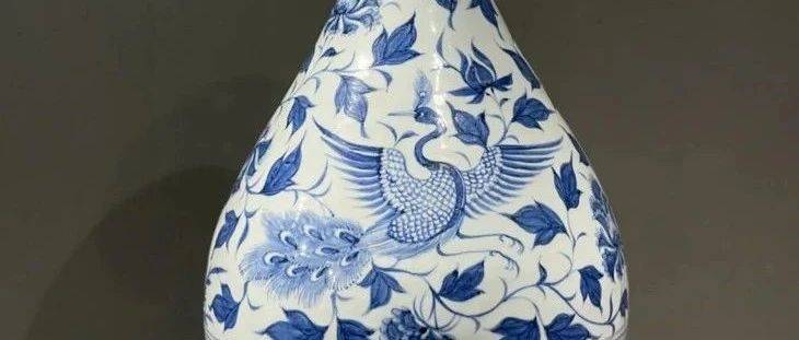 凤凰牡丹花瓶 书房客厅摆放嘉庆年制款粉彩瓷凤凰牡丹图花开