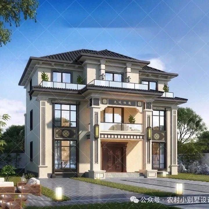 2025设计师私藏!20套三层新中式别墅自建房,盖完直接成地标土豪看了都心动!_农村_平面图_图纸