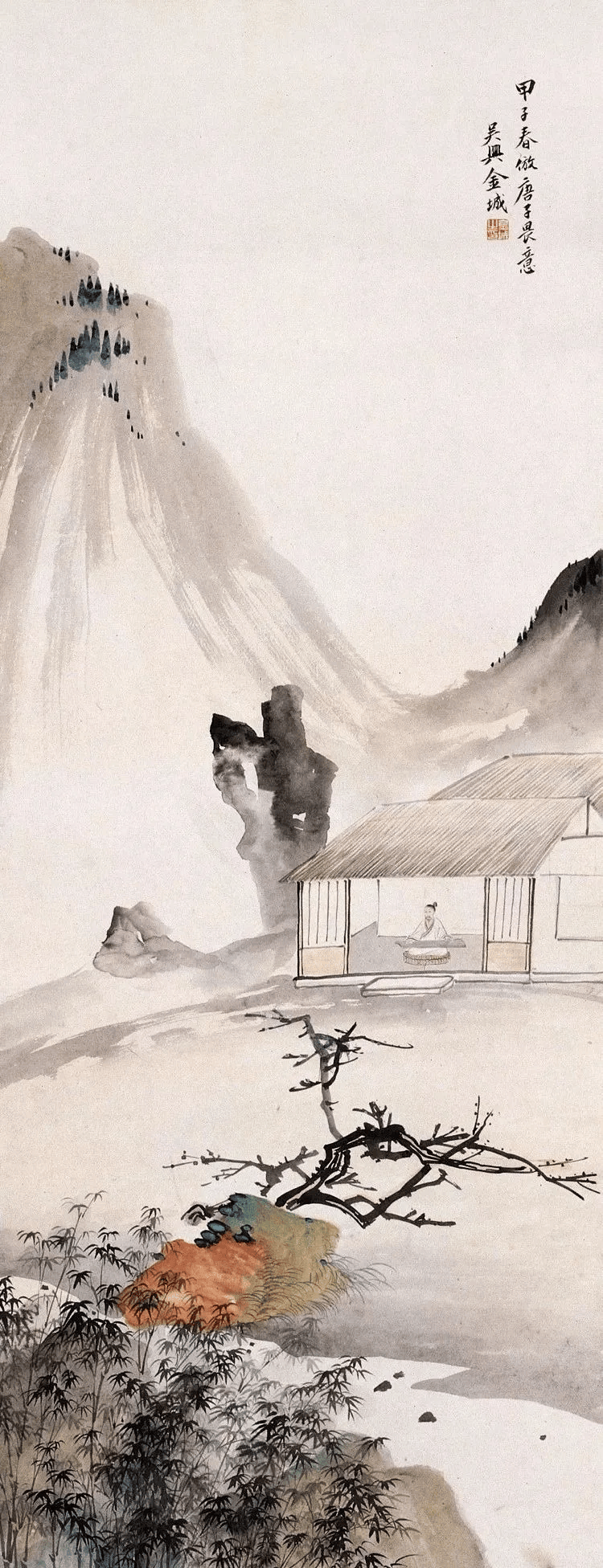 金北楼古意山水浅析！_作品_中国画_创作