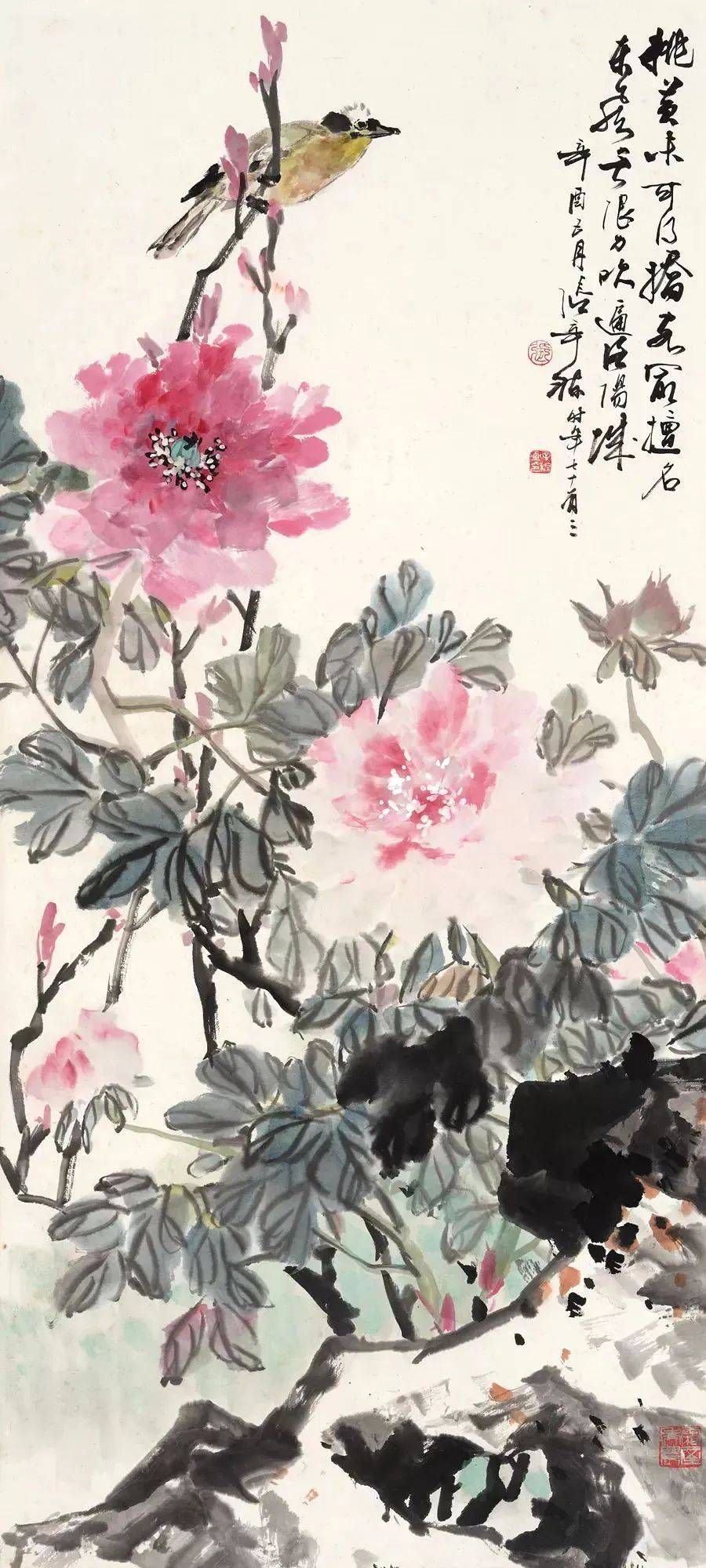中国画技法：写意白头翁画法（白头翁怎么画简单手绘）