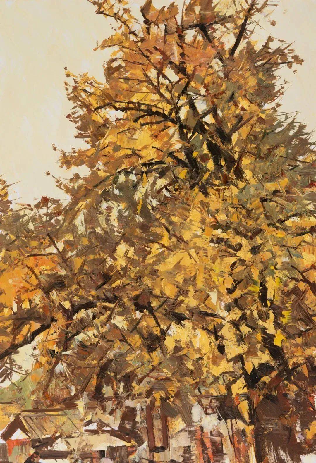 画展办到新农家,许江"十里银杏"系列作品回到"原乡"