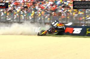 F1车手角田裕毅赛道严重事故 “人字拖”Halo救其一命