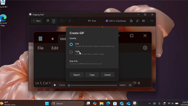 更方便！微软Windows 11截图工具将支持保存为GIF：还有全新快捷键