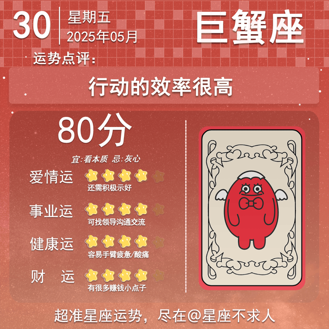 2025年5月30日星座运势