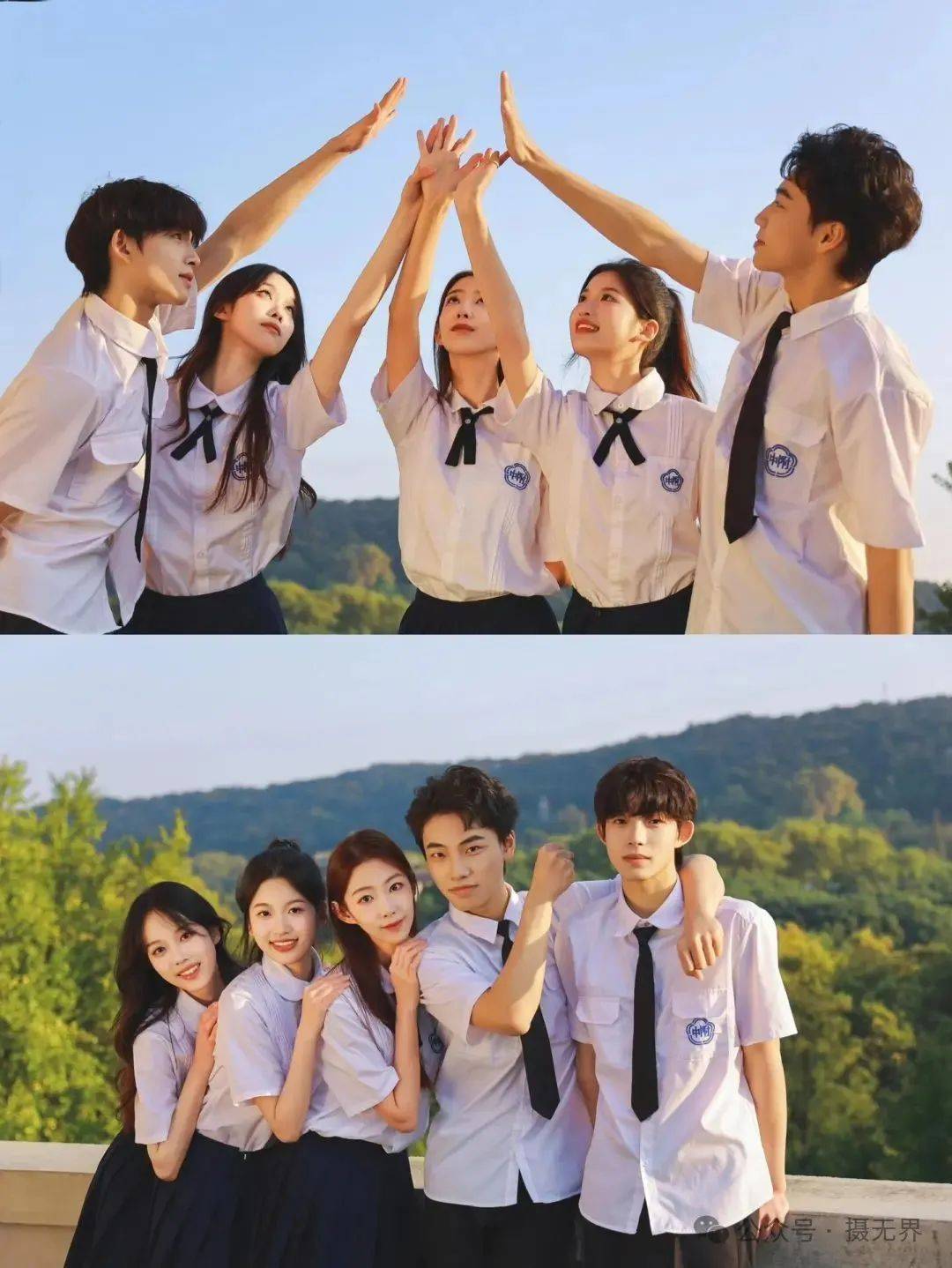 毕业照拍照姿势合集,多人版