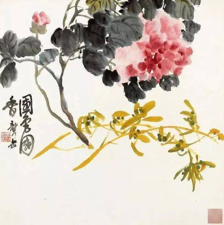 吴昌硕墨戏，精彩_花卉_荔枝_牡丹