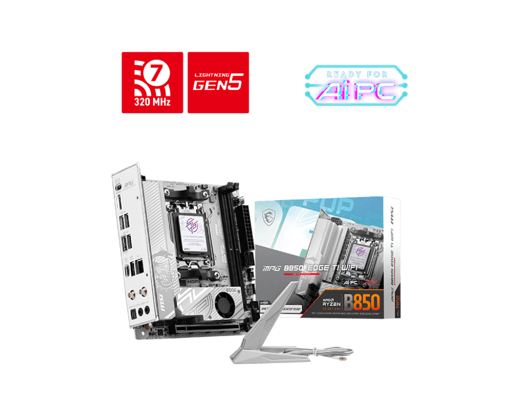 微星发布AMD首款纯白ITX主板MPGB850IEDGETIWIFI刀锋