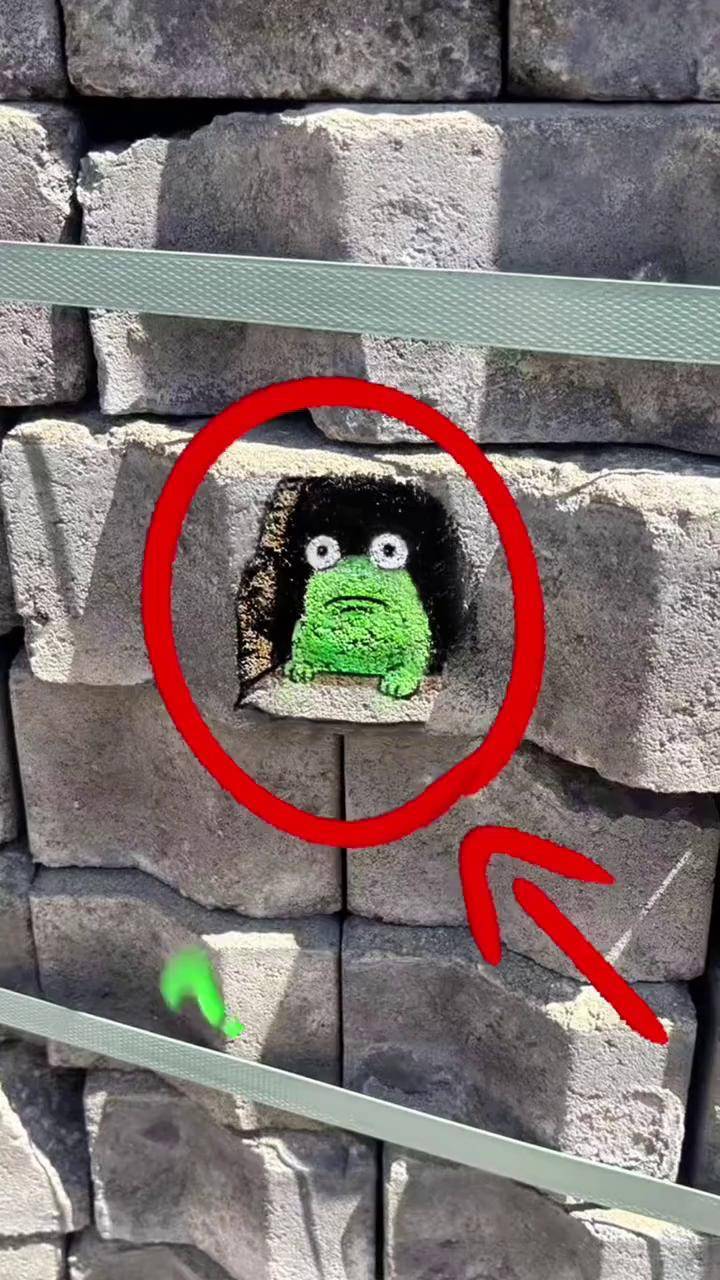 青蛙 观看 多多支持抖音插画大赛 抖音美好微光集 3d手绘 3d手绘立体