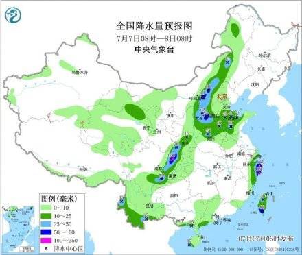 “丹娜丝”趋向浙闽沿海 川陕晋冀鲁豫内蒙古等地多降雨
