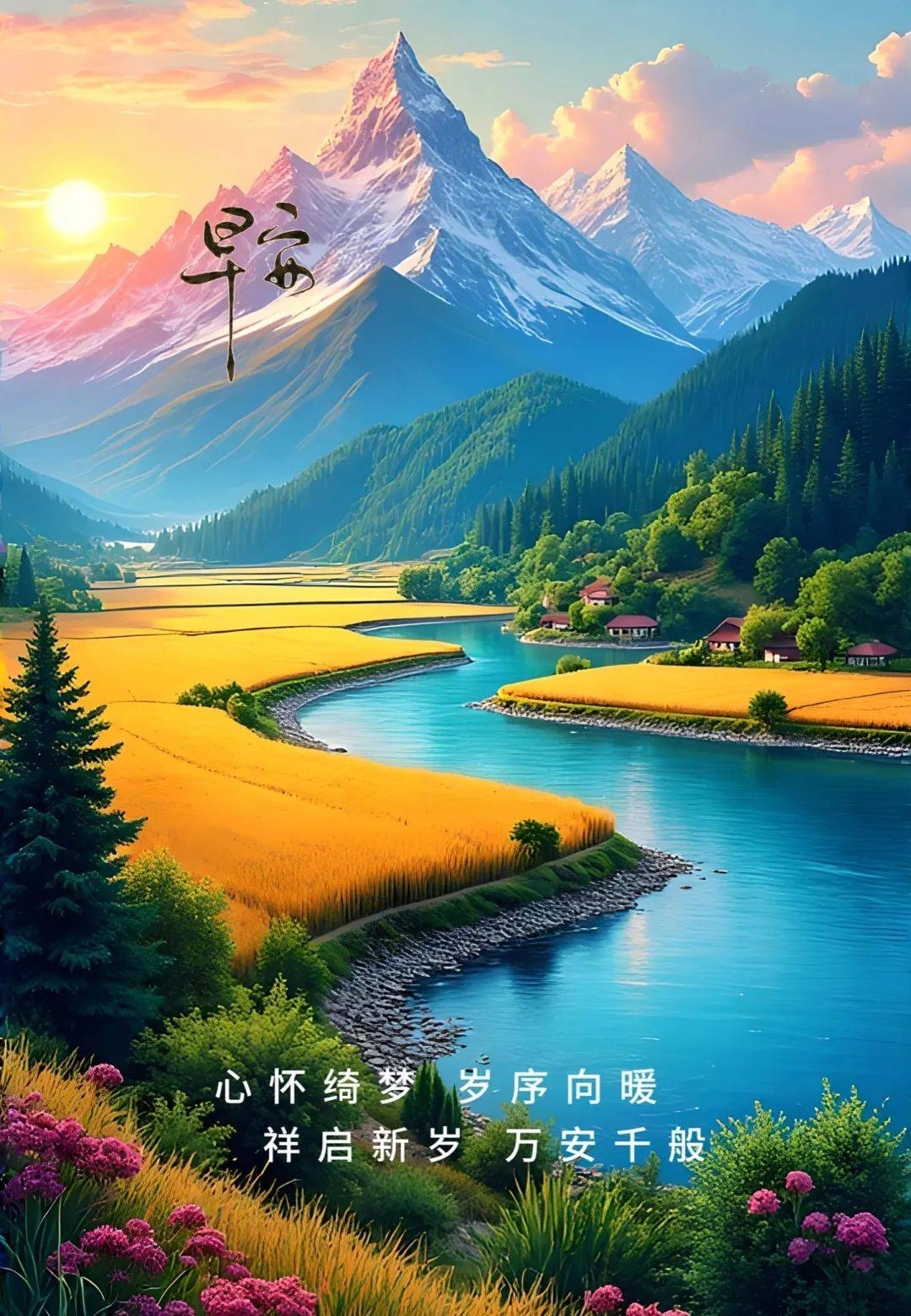 "108张早上好精选图片:唯美风景祝福问候美丽图片,早安吉祥,平安健康
