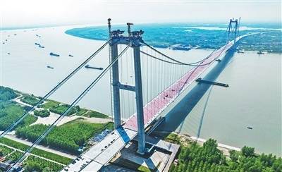 湖北武汉双柳长江大桥合龙