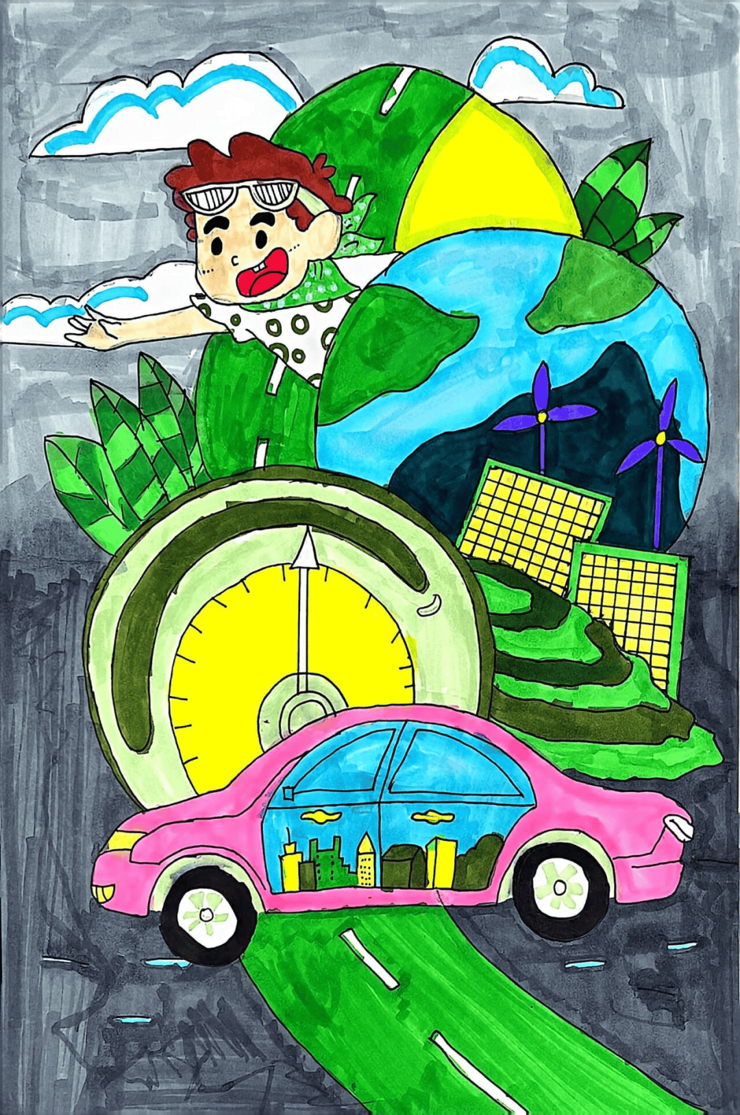 展览| "绘见未来 绿动出行"新能源汽车绘画展