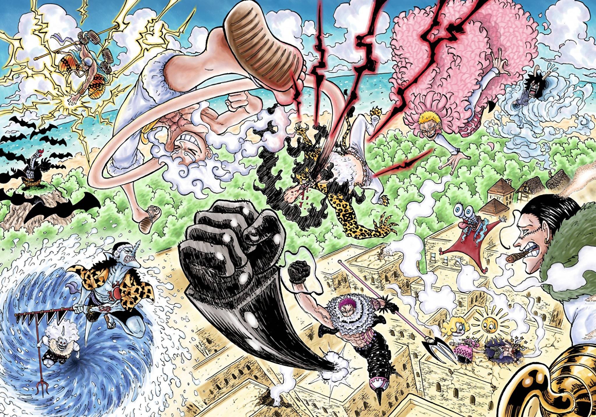 海贼王1156话，草帽团死斗伊姆和神骑！香克斯VS黑胡子，大战爆发_搜狐网