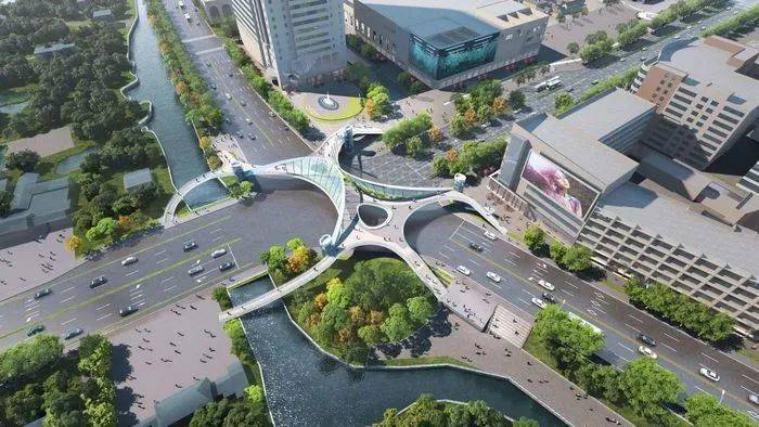济南泉城路改造提升设计发布：保留青石路面，西门、芙蓉街规划两处过街天桥
