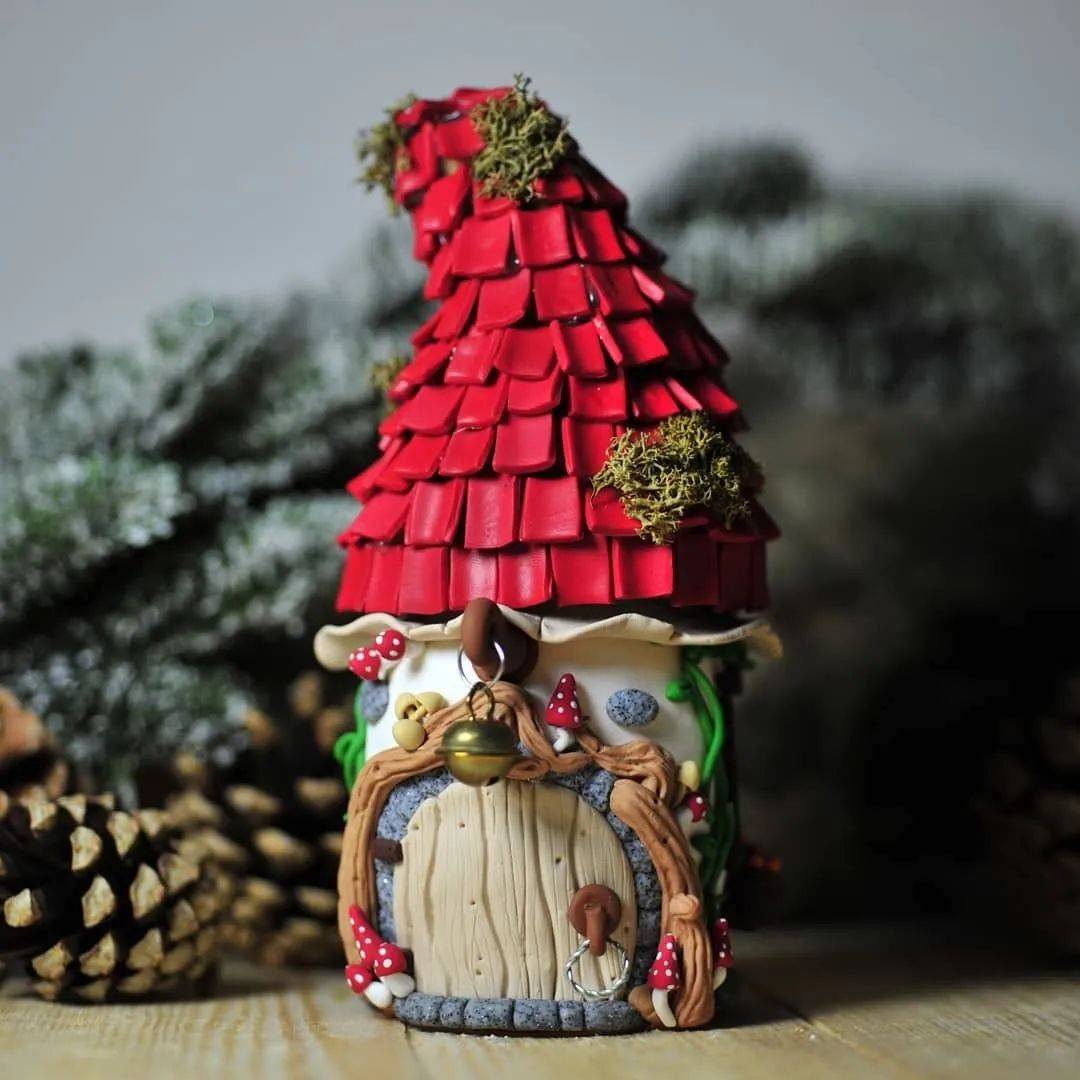 粘土改造童话房子diy用完的塑料瓶各种调料瓶玻璃瓶酒瓶铁罐和易拉罐