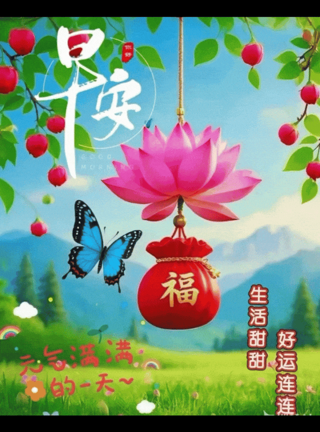 最漂亮早上好动态表情图片大全,早晨好动图美图大全