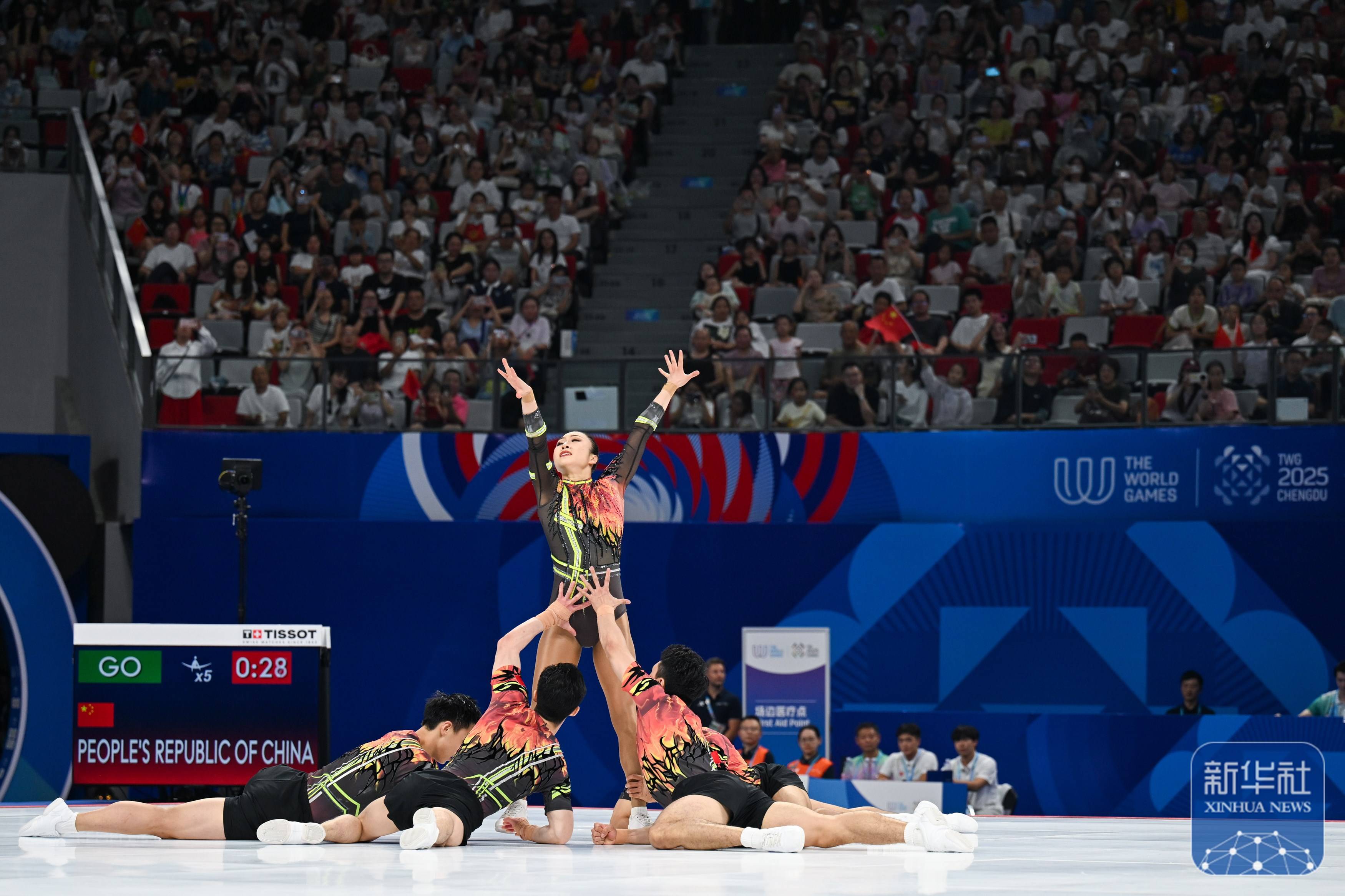 成都世运会｜中国队夺得健美操五人操冠军