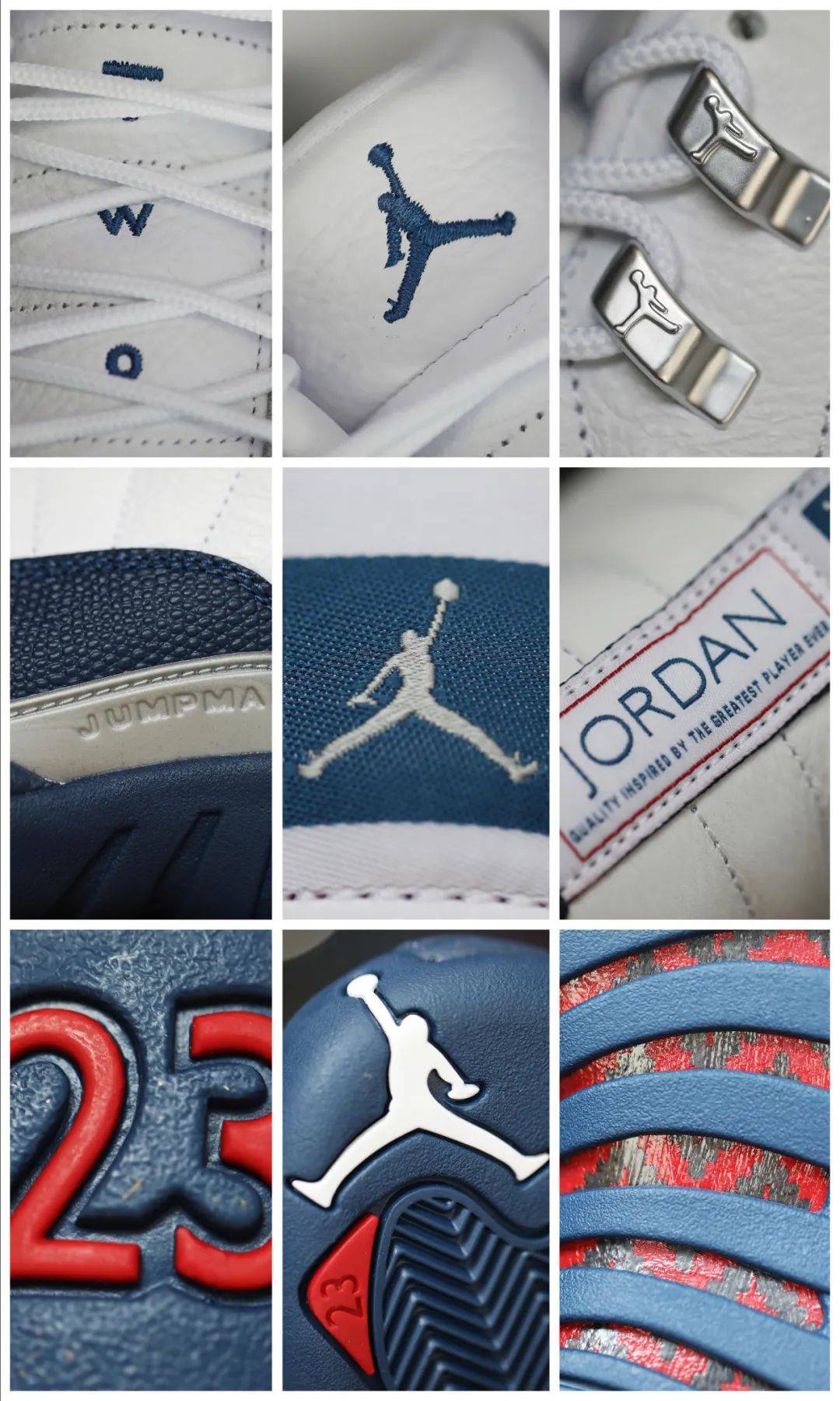 「 air jordan 12 retro french blue and white