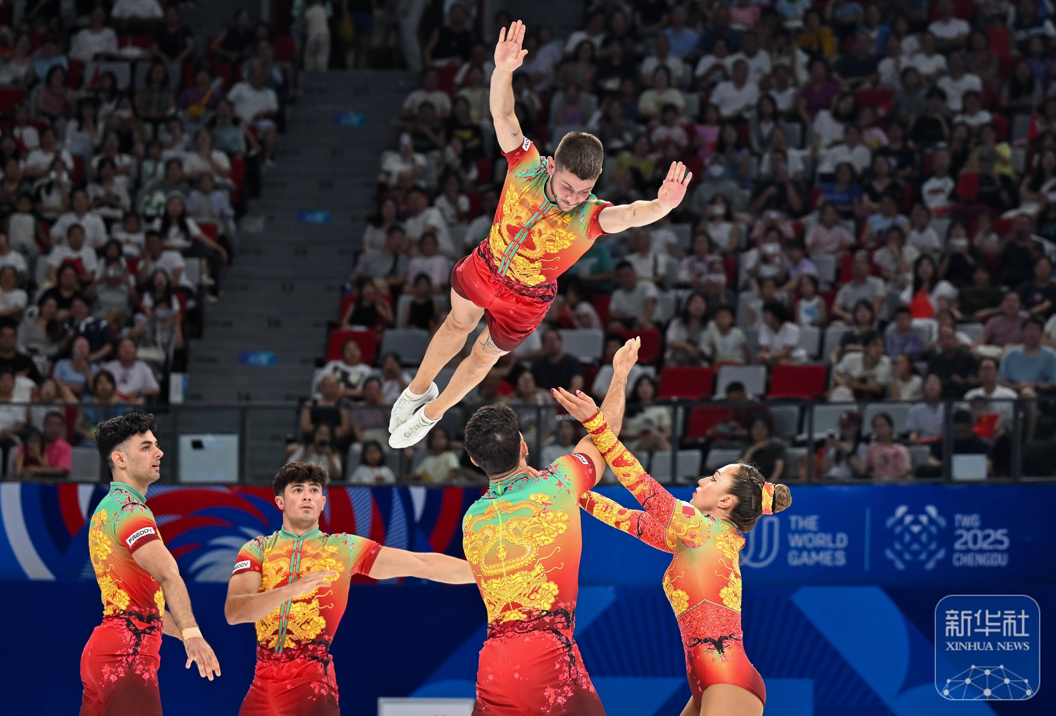 成都世运会｜中国队夺得健美操五人操冠军