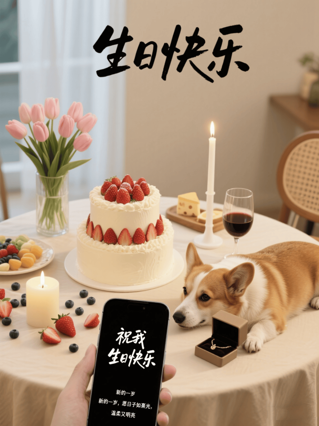 生日快乐表情包图片祝福语,2025最新版高级感朋友圈配图