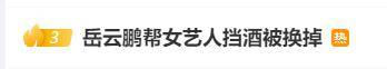岳云鹏自曝帮女艺人挡酒，被节目组换掉！冲上热搜