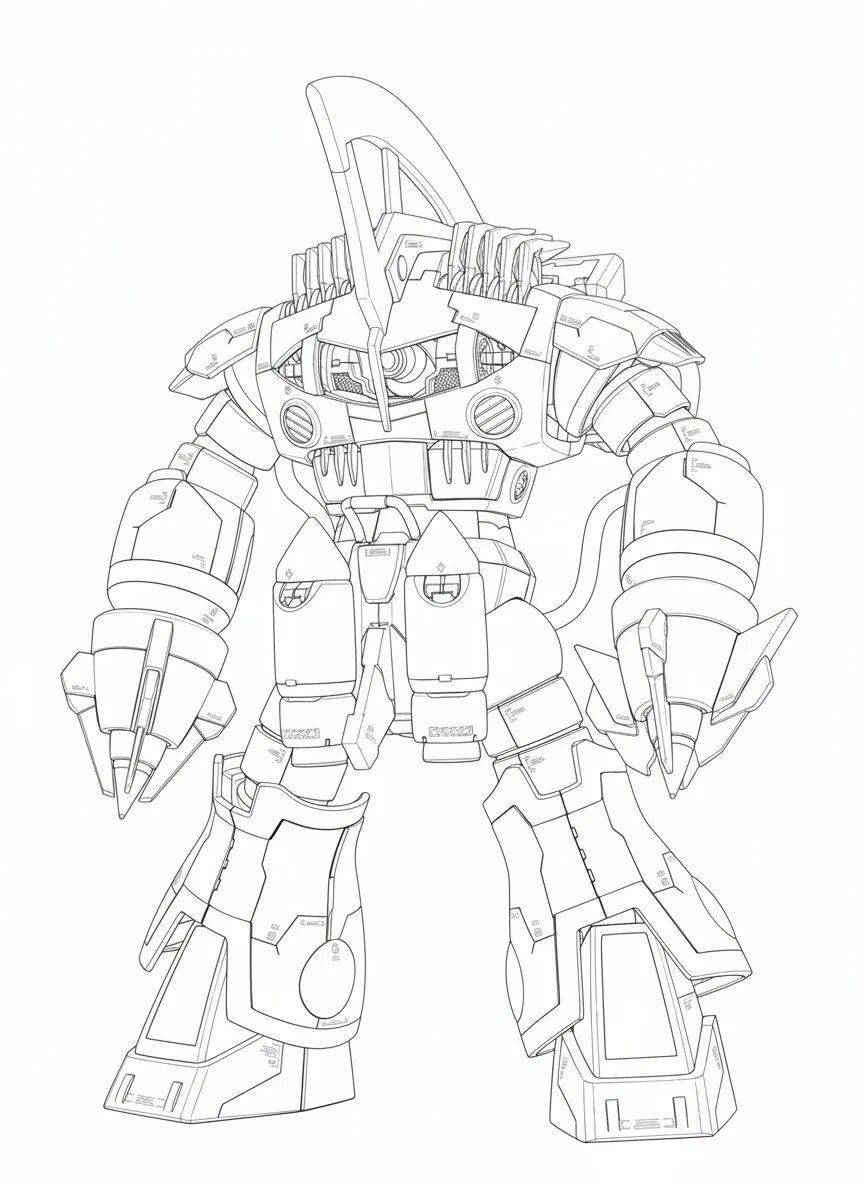 瞬间把你的高达变成线稿!