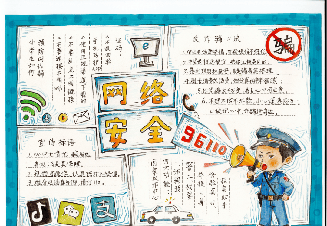 "畅游e世界 青春不迷航"手抄报获奖作品展播